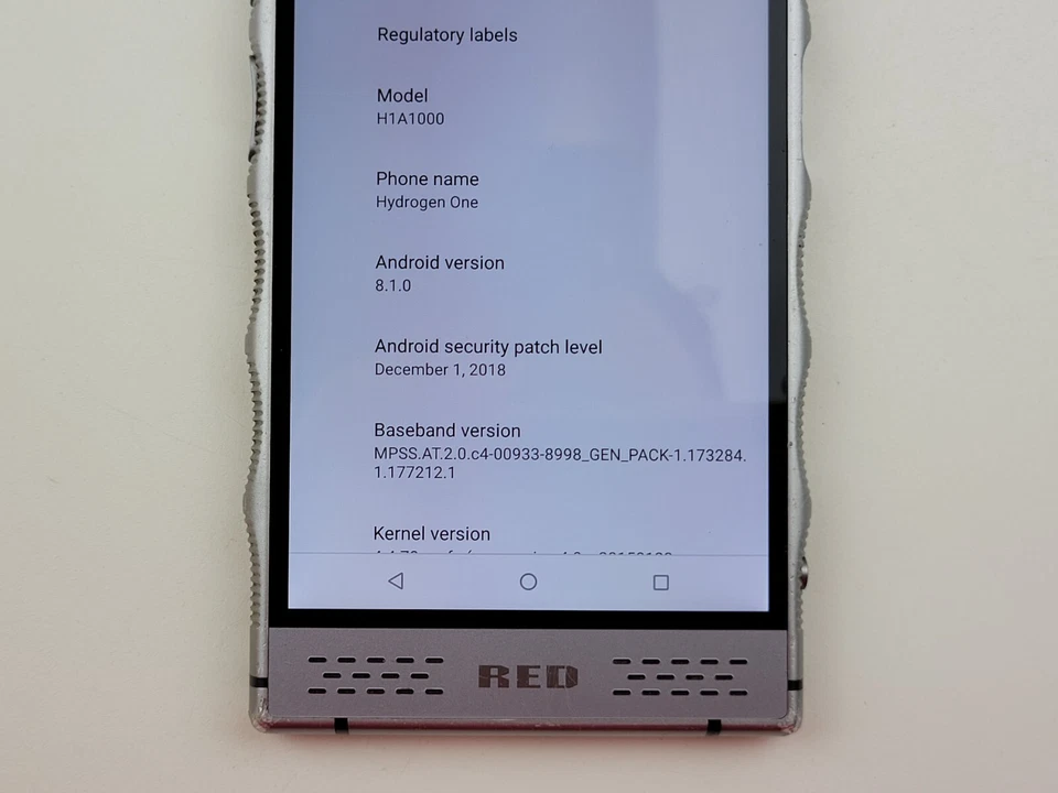 RED HYDROGEN One (H1A1000) 128GB (Desbloqueado) (Verizon) - *EMISIÓN BANDEJA SIM* - J2540 Foto 3 de 4