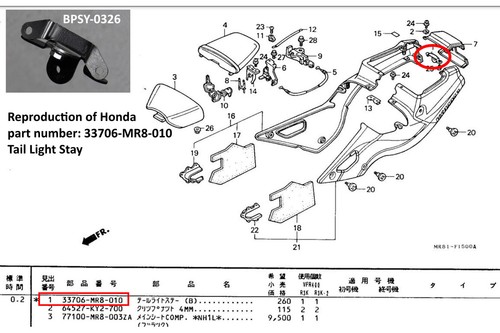 Luz trasera Stay, Honda NC30 VFR400 - Imagen 5 de 5