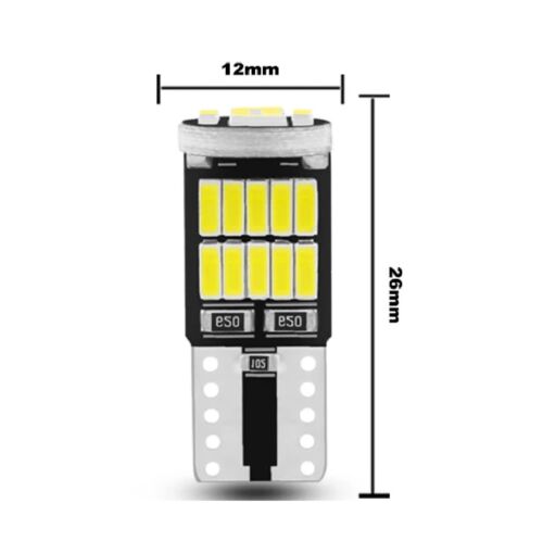 10 Pz LAMPADINE LED T10 LUCI lampade auto POSIZIONE TARGA CANBUS bianco 4014 W5W - Foto 2 di 4