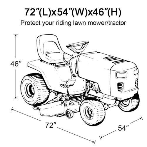 Waterproof Riding Lawn Mower Garden Tractor Cover Zero Turn Dust 55” 72” 82” US - Picture 17 of 20