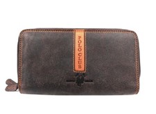 Portafoglio Donna in Pelle 2 Scomparti con Cerniere Polo Club.