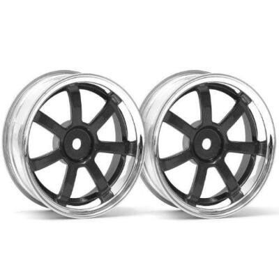 NEW HPI Sprint 2 Nitro 3 Rays Gram Lghts 57S-PRO Chrome/Black 6mm Offset Wheels