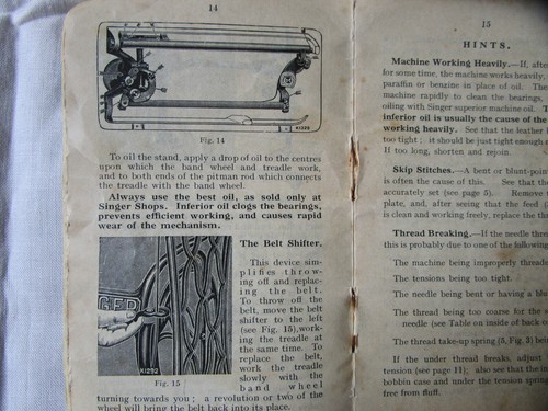 SINGER SEWING MACHINE NO 66 INSTRUCTIONS BOOKLET - Picture 6 of 8