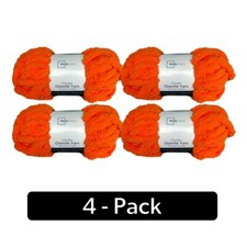 Mainstays Chunky Chenille Yarn, 31.7 yd, Bright Orange, 100 Polyester,