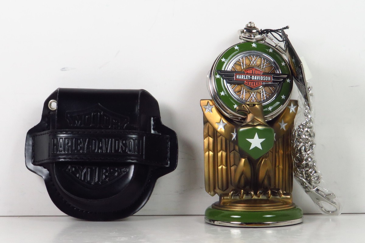 Franklin Mint Harley Davidson 1942 WLA Military Pocket Watch Stand