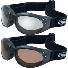  2 Goggles Motorcycle ATV Riding Clear Mirror and Driving Mirror Sunglasses