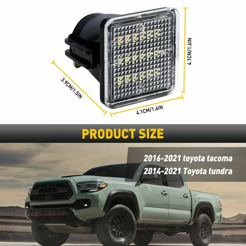 Full LED Black License Plate Light Bulbs For 2016-21 Toyota Tacoma/14-19 Tundra - Picture 5 of 11