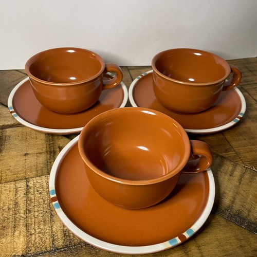Dansk Mesa Terra Cotta Plates and Cups, Discontinued 1991 - Picture 10 of 10