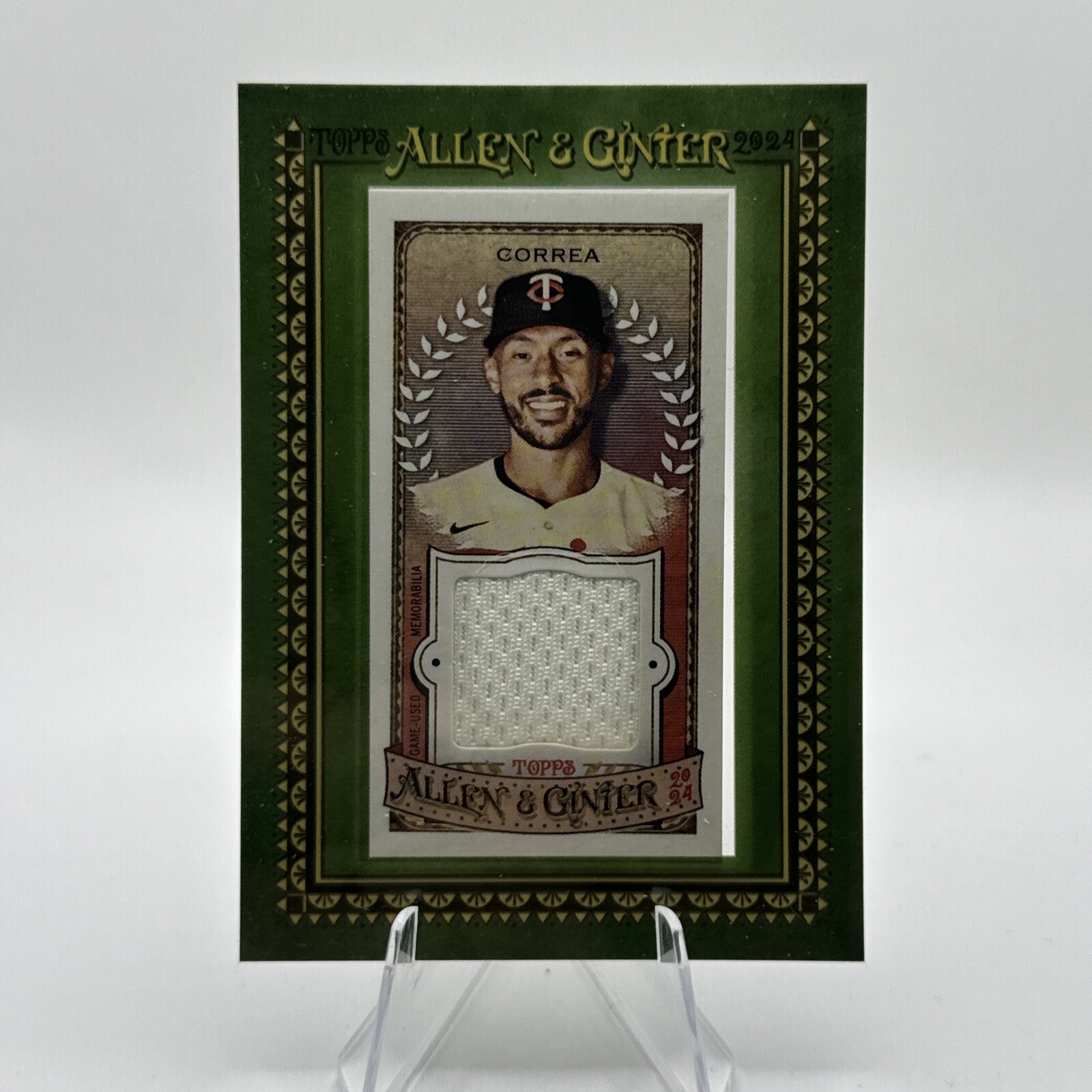 2024 Topps Allen & Ginter CARLOS CORREA Mini Framed Relic #MFR-CCO Twins