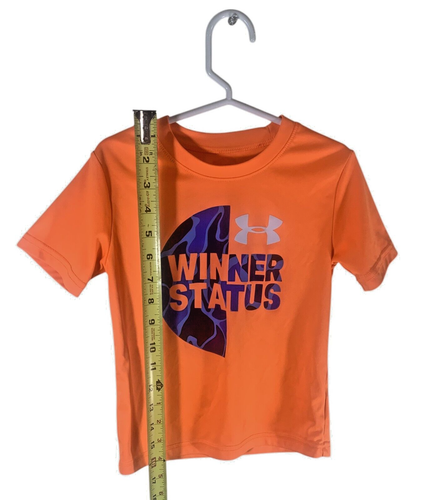 Under Armour Boys Athletic Winner Graphic Tee T-Shirt Orange size 4 - READ - Picture 4 of 7