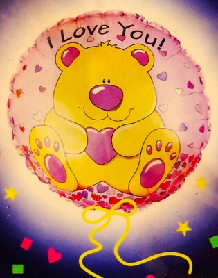 ''I Love You!'' Teddy Bear 18 Inch Mylar Foil Balloon Romance