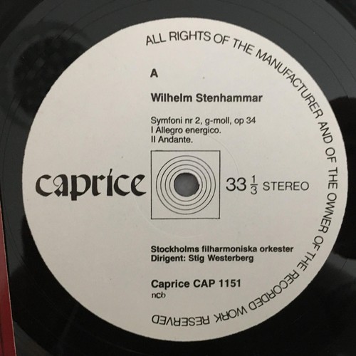 L103 Stenhammar Symphony No.2 Westerberg Caprice CAP 1151 Stereo - Picture 2 of 4