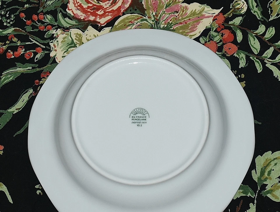 Pillivuyt France Set Of 3 Eclectique Light Gray Rimmed 8.5" Soup / Pasta Bowls - Image 4 of 4