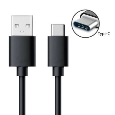 Câble De Recharge USB Type C Pour Huawei P20 - 1 Mètre Noir - Marque NOVAGO - Neuf Sous Emballage