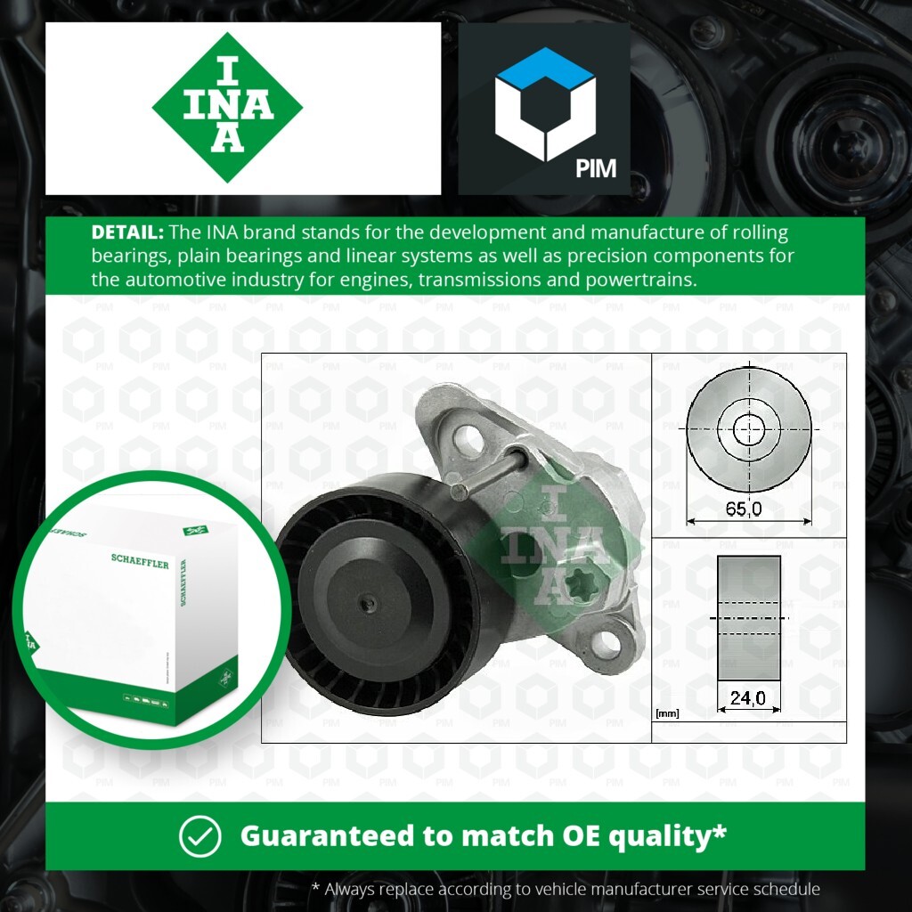 VW Load up 1.0 Timing Belt Tensioner 2014 on CPGA INA 04e145299ag 