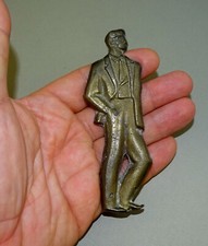 Old Vintage Bronze Men Toilet Sign Plaque Male Mens WC Restroom Door