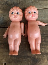 Vintage Plastic Celluloid Plastic Doll Pair Japan Flapper Girl Kewpie