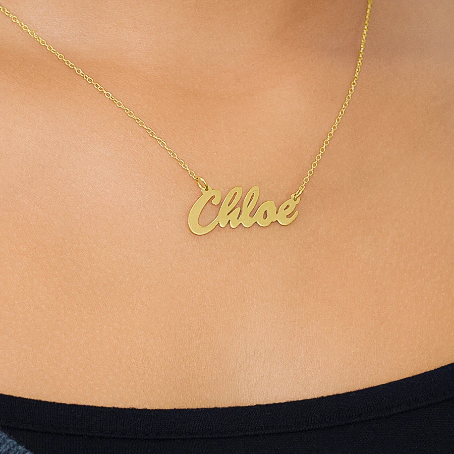 Personlized Fine Sterling Silver Gold Plated ANY NAME Chain Necklace 2023 - Picture 76 of 77