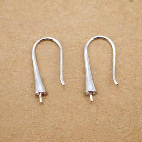 Sterling Silver Pearl French Earring Hook Connector Jewelry Finding A4500 - Picture 4 of 11