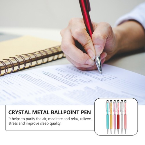 6 Pcs Capacitor Pen Ballpoint 2-in-1 Capacitive Pens Crystal Stylus - 第 8/12 張圖片