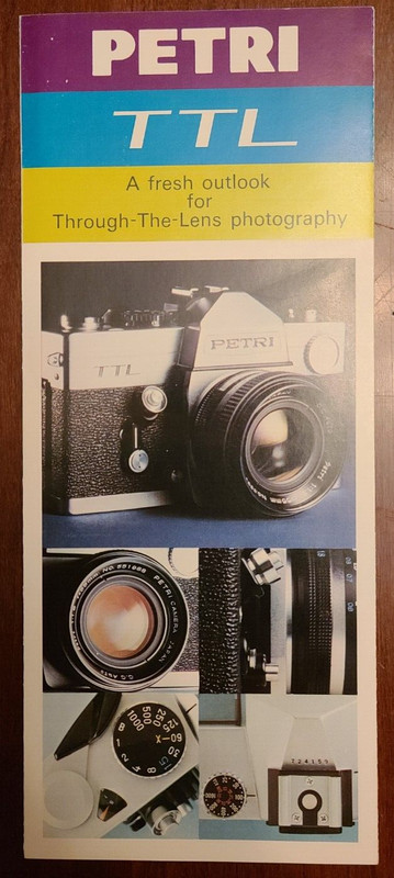 1970s VINTAGE Petri TTL 35mm SLR Camera Sales Brochure NEW