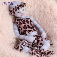 IVITA 12'' Full Silicone Floppy Avatar Girl Lifelike Baby Silicone Avatar Doll