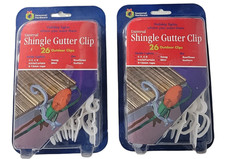 Lot of 2 Shingle Gutter Clips For All Holiday Lights Universal 26 Pieces Each