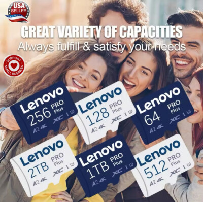 Lenovo Micro TF SD Card Class 10 V30 Memory Card UHS-I SD Card High Speed TF Car