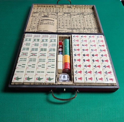 Mahjong with English Number 144 Tiles Mah Jong Game Set Chinese 36# - Picture 17 of 27