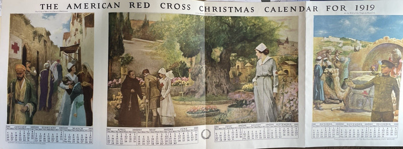 1919 Red Cross Calendar Magazine Paul Meylan Mineola NY Great Neck 1945 Nassau
