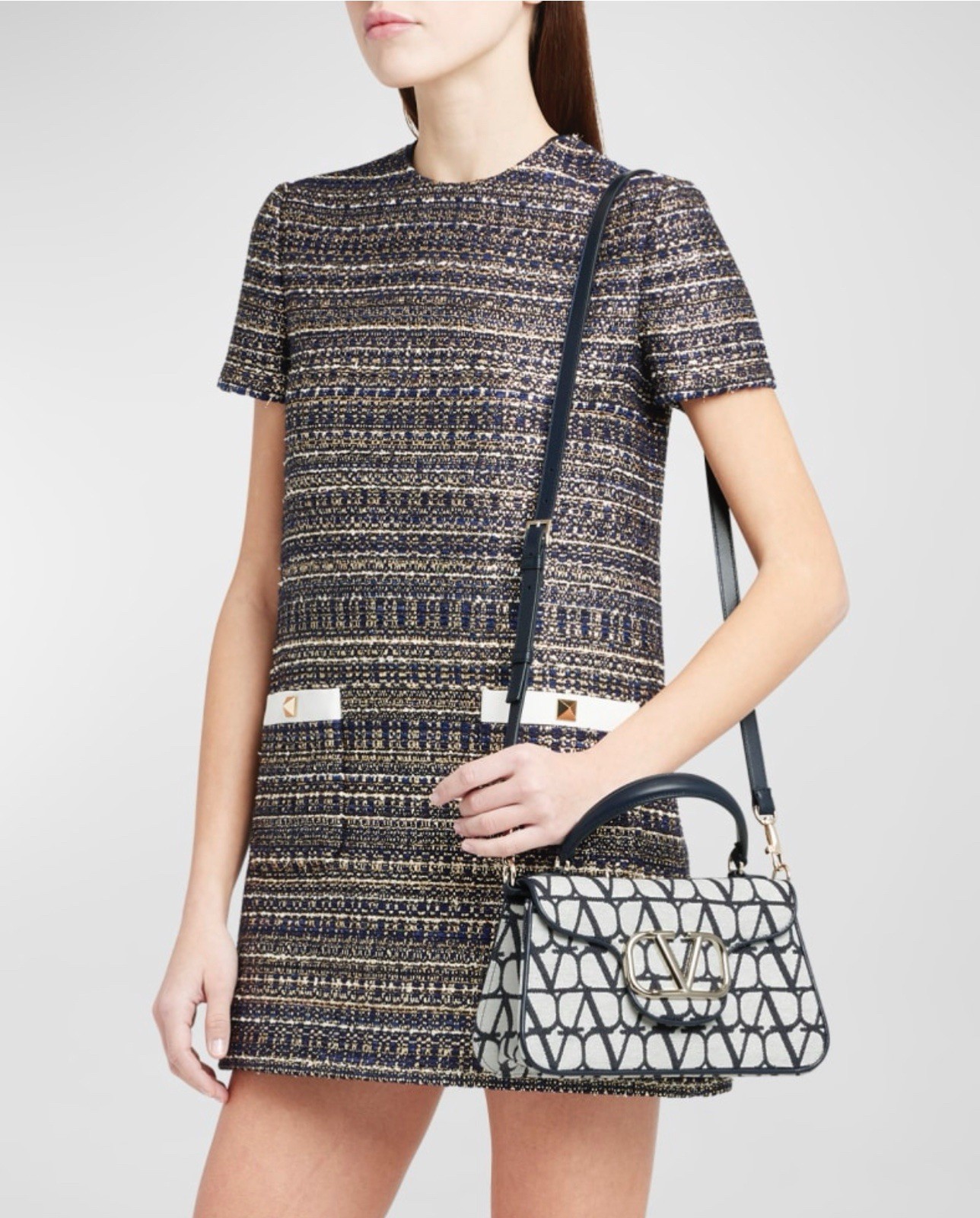 Valentino Iconographe V Logo Boston Top Handle Bag image 9