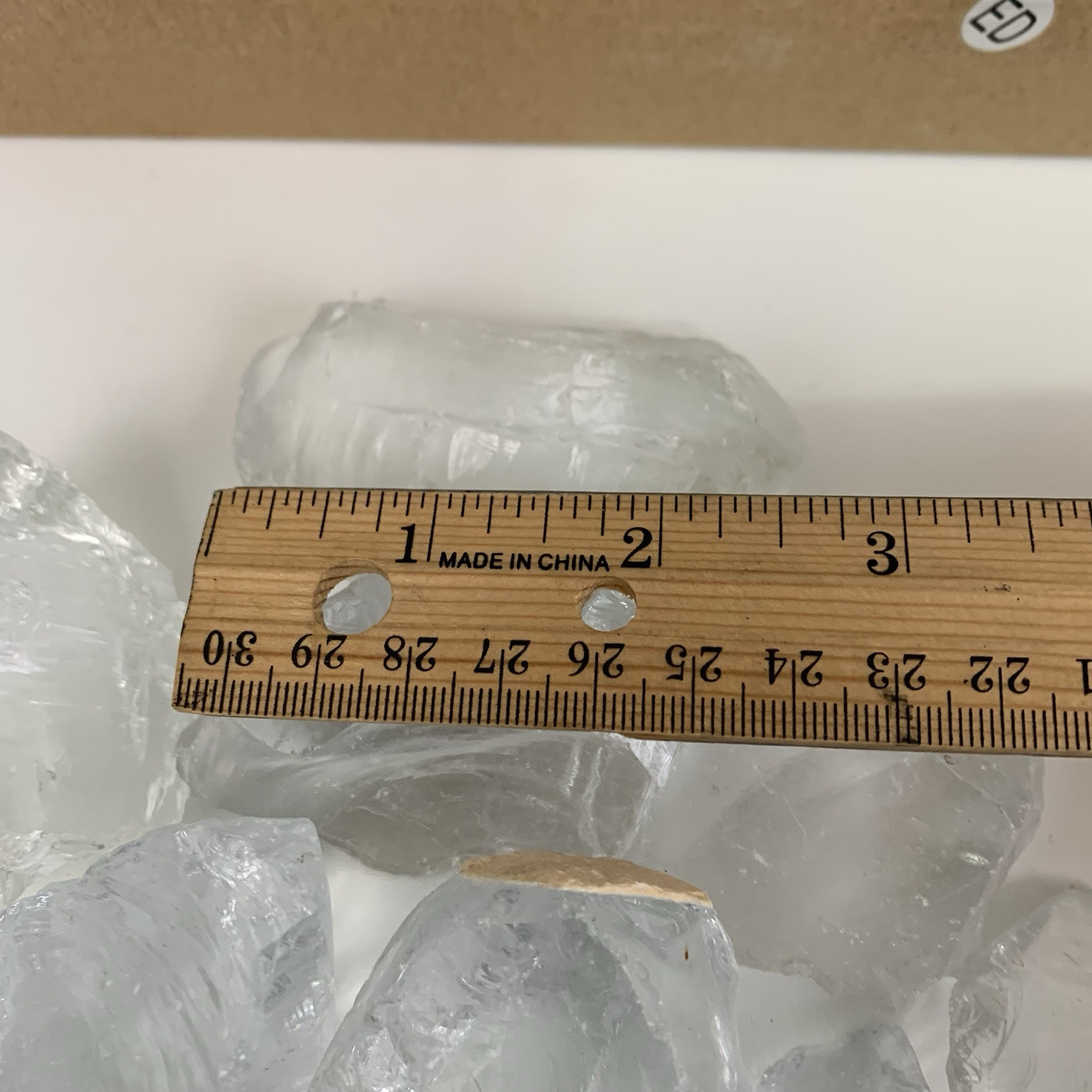 7 Pounds Clear Fire Glass Electric Fireplace Large & Small #8825