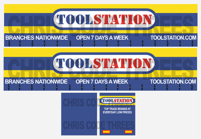 Code 3 selbstklebender Vinyl-Anhänger-Aufkleber - Werkzeugstation - 1/50 1/76 1/148 1/87 1/64