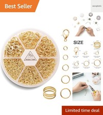 Jump Rings Kit With1000PCS Open Jump Rings 40PCS 12mm Lobster Clasps and Jump...