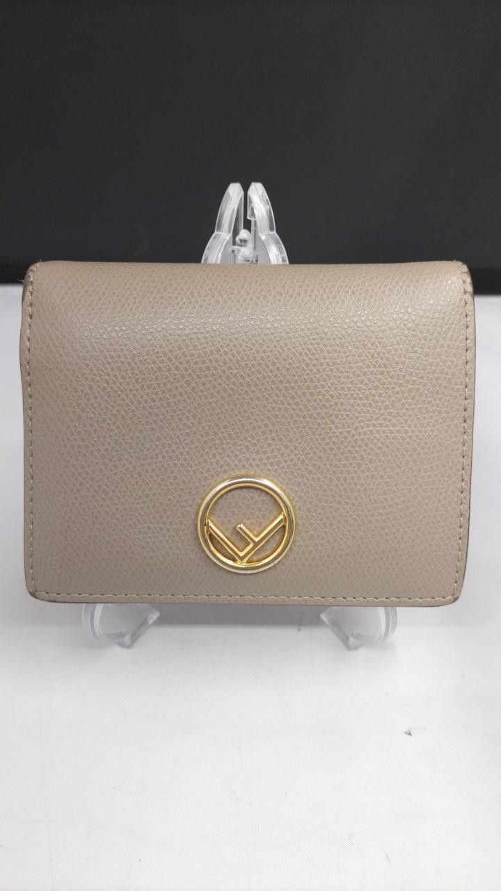 RARE Vintage FENDI Foldable Leather Wallet FF Logo