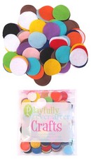 500 PCS Mixed Color Assortment Craft Felt Circle 1 Inch Fabric DIY