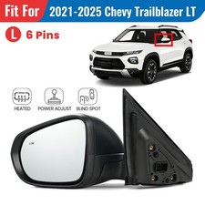 Left Side Mirror For 2021-2025 Chevy Trailblazer Lt Wblind Spot Heated 6 Pins