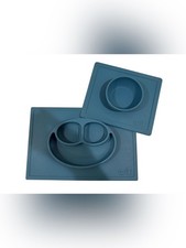 EZPZ Happy Mat All - in - One Bowl Trio In Blue