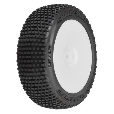 Pro-Line Racing Hole Shot 3.0 Buggy Tires MTD Velocity White Wheels for Arrma