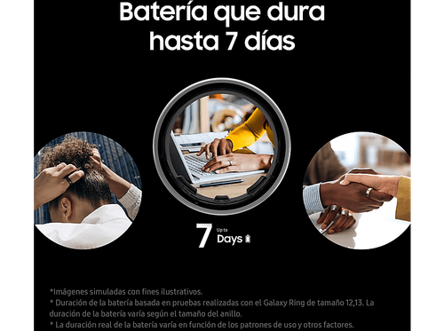 Anillo Inteligente - Samsung Galaxy Ring, Tamaño 10 (19.8 mm), Plata, IA, - Imagen 6 de 12