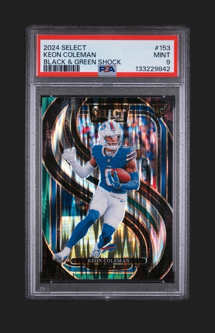 2024 Panini Select - Rookie Keon Coleman #153 Green & Black Shock Prizm