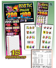 Hard Card - Pull Tickets - Game - Mystic Dragon - 372 ct