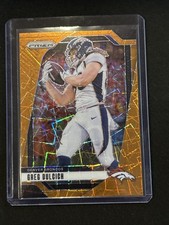 🔥Greg Dulcich 2024 Panini Prizm #85 Orange Lazer Prizm Broncos