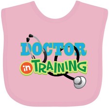 Inktastic Future Doctor In Training Kids Stethoscope Baby Bib Physician Job Boy