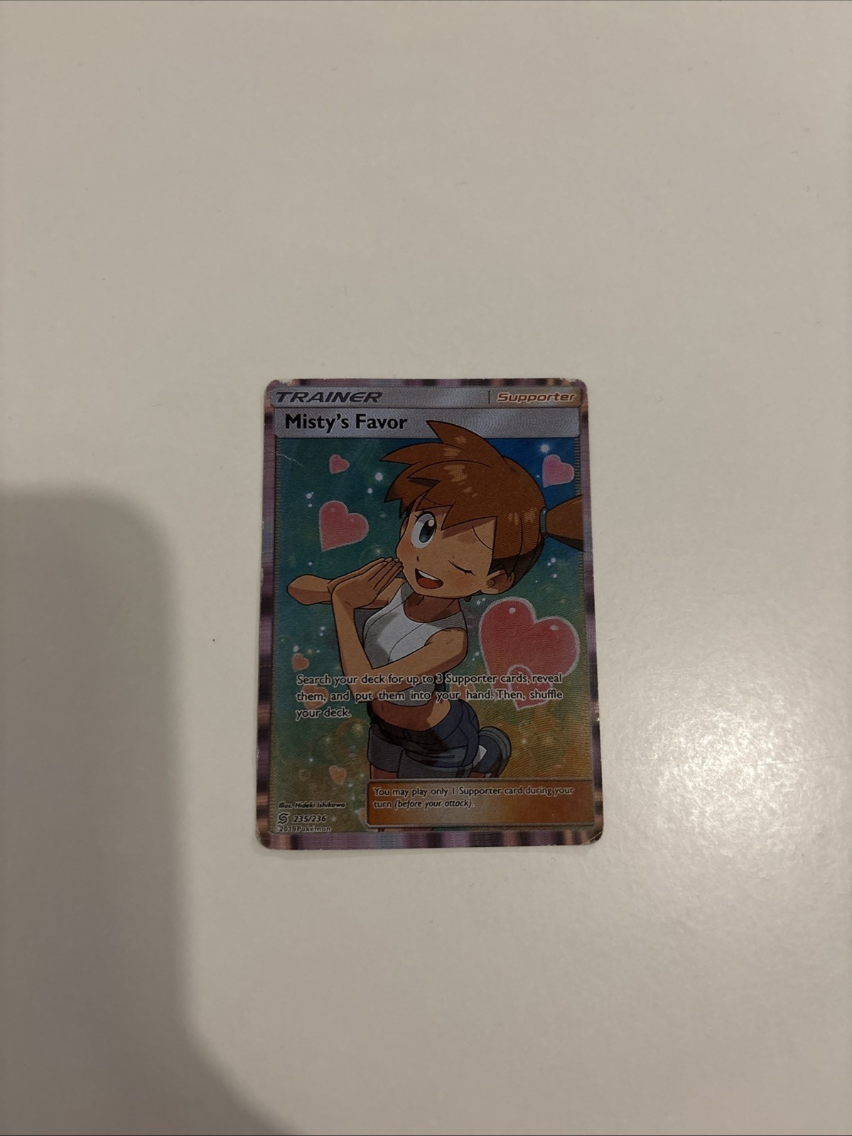 Misty's Favor (Full Art) 235/236 Sm-Unified Minds MP Pokemon Card