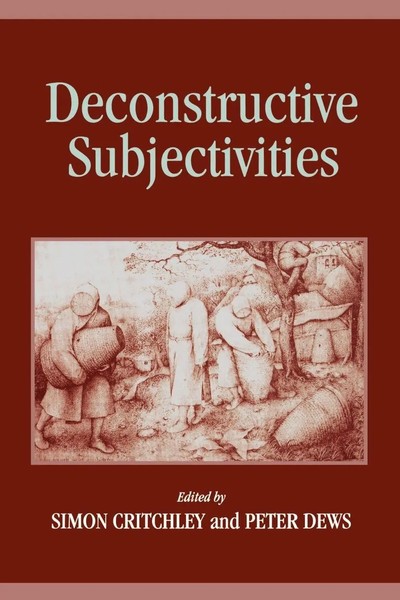 Deconstructive Subjectivities Simon Critchley (U. A.) Taschenbuch Englisch 1996-image