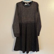 Gap Kids Black  Gold Knit Sweater Dress Size Medium