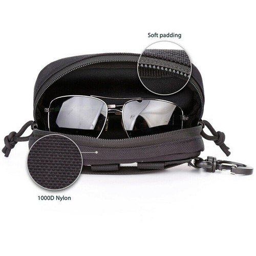 Tactical Molle Glasses Pouch Shockproof Eyeglass Case Sunglass Boxs with Clip - 第 5/22 張圖片