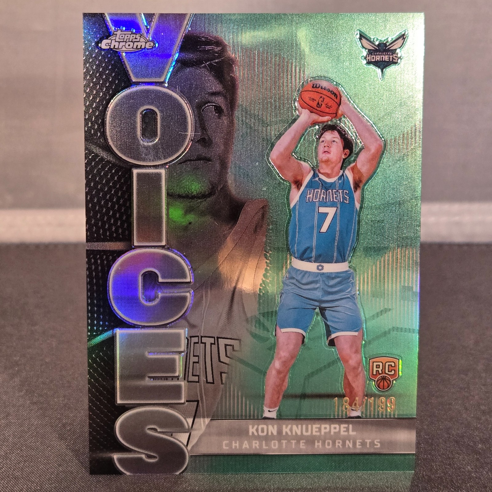 Kon Knueppel (rc) Voices Aqua refractor /199 #VS-9 2025-26 topps chrome