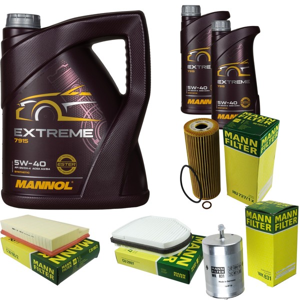 Inspektionspaket 7L Mannol Extreme 5W-40 FüR Mercedes W202 C 180 C208 200 230-image